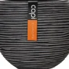 Capi Nature Rib Blumentopf D 17 cm H 14 cm schwarz gerippt