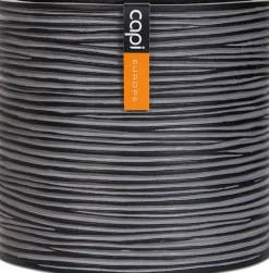 Capi Nature Rib Blumentopf D 13 cm H 11,5 cm schwarz gerippt