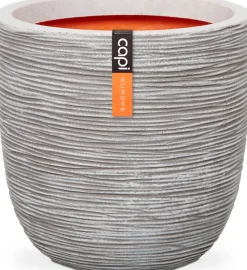 Capi Nature Rib Blumentopf D 35 H 34 cm elfenbein