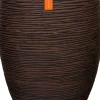 Capi Nature Rib Pflanzkübel hoch D 45 H 72 cm braun