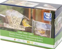 CJ Wildlife Fenster-Vogelfutterhaus Kreta transparent 24 x 9 x 15 cm