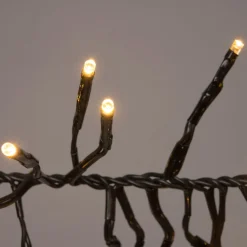 Cluster-Lichterkette Flash 2,4 m mit 384 LED Lämpchen warmweiß