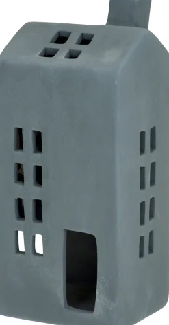 Cosy@Home Teelichthalter Haus grau 6,4 x 5,3 x 14,5 cm