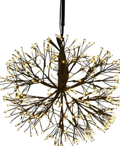 Countryfield Hängelampe Lichtkaskade Apollo schwarz mit 384 LEDs warmweiss D 30 cm