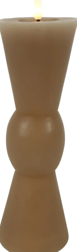 Countryfield LED Kerze Lyon beige D 8,8 H 27 cm
