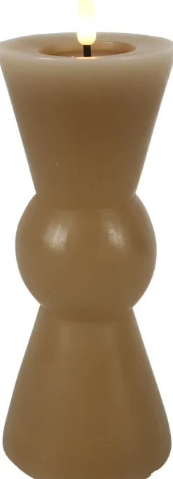 Countryfield LED Kerze Lyon beige D 8,5 H 22 cm