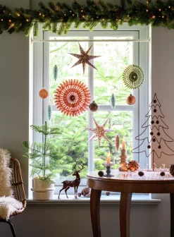 Countryfield Weihnachtsbaum mit Kugeln braun 32 x 13 x 55,5 cm