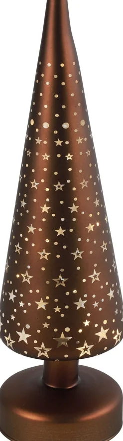 Countryfield Weihnachtsdeko Baum beleuchtet Bomont kupfer 8 LEDs warmweiß 9 x 9 x 30 cm