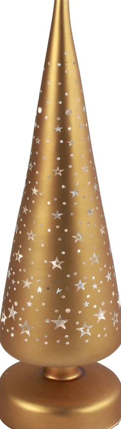 Countryfield Weihnachtsdeko Baum beleuchtet Bomont bronze 8 LEDs warmweiß 9 x 9 x 30 cm