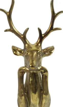 Countryfield Weihnachtsfigur Hirsch Zen gold 15 x 25,5 x 41 cm