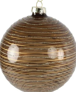 Countryfield Weihnachtskugel Selma braun D 10 cm