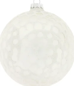 Countryfield Weihnachtskugel Clara weiß D 8 cm