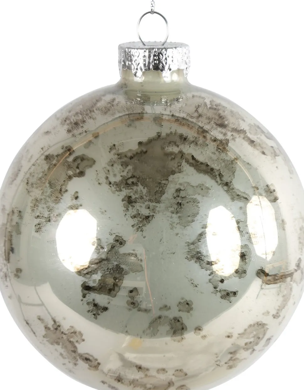 Countryfield Weihnachtskugel Rosalin silber D 15 cm