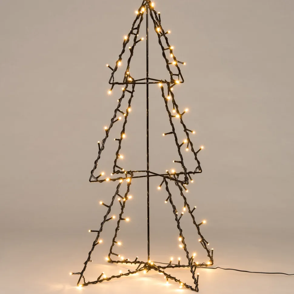 3D LED Weihnachtsbaum H 77 cm mit 120 LEDs warmweiß