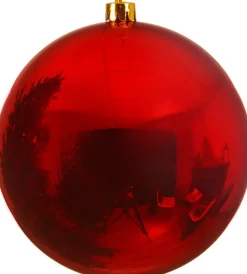 Decoris Große Weihnachtskugel rot D 14 cm