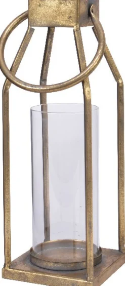 Decoris Laterne gold 11 x 11 x 25 cm