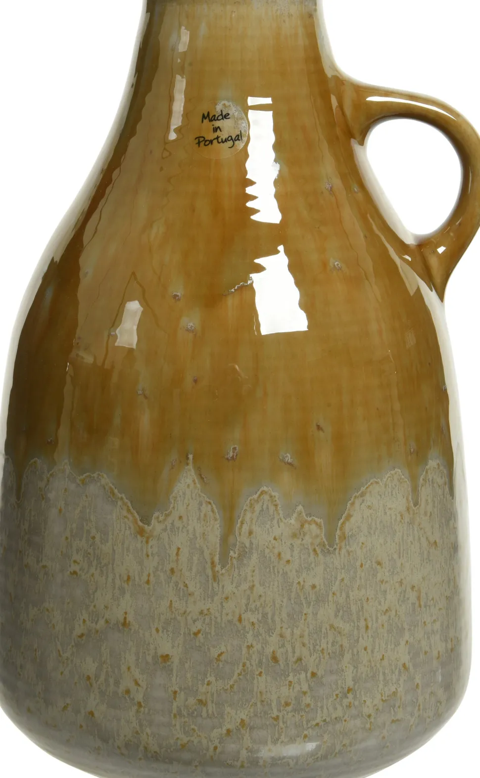 Decoris Vase bernsteinfarben D 16 H 27 cm