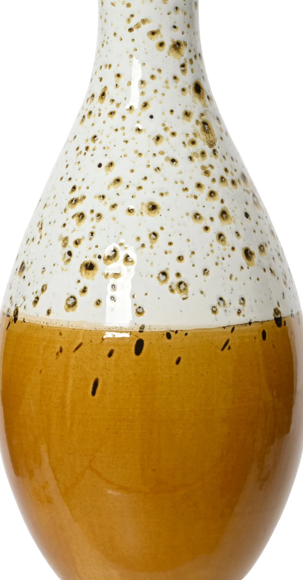 Decoris Vase braun / weiß D 17 H 31 cm