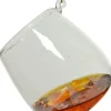 Decoris Weihnachtsbaumschmuck Glas Rum transparent / braun D 7 H 7,5 cm