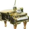 Decoris Weihnachtsbaumschmuck Klavier gold 10 x 7 x 8 cm