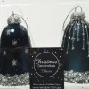 Decoris Weihnachtsbaumschmuck Uhr blau D 6,5 H 8 cm 2 St.