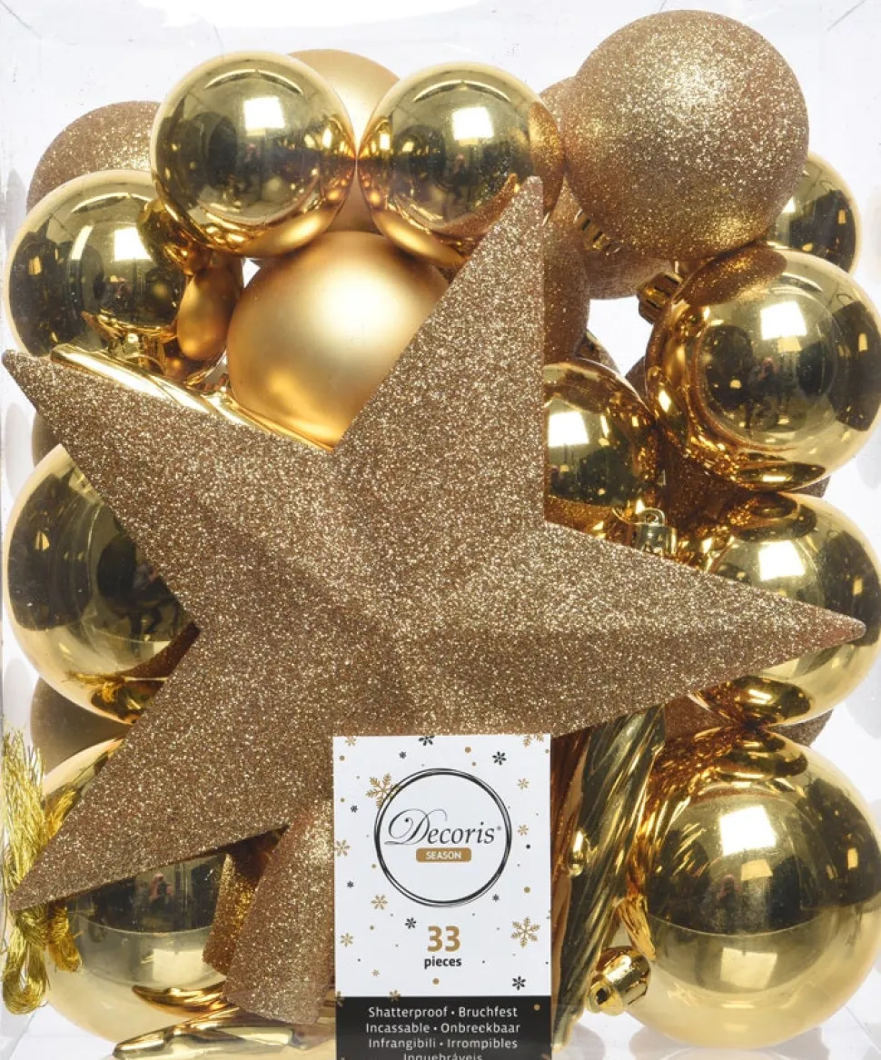 Decoris Weihnachtsbaumschmuck Marilene gold 33 St.