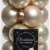 Decoris Weihnachtskugel creme D 3,5 cm 16 St.