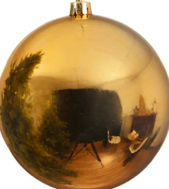 Decoris Weihnachtskugel D 14 cm gold