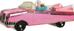 Decoris Weihnachtsbaumschmuck Auto rosa 6,2 x 13,4 x 5,3 cm