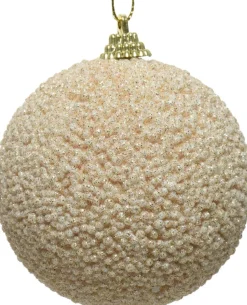 Decoris Weihnachtskugel creme D 8 cm