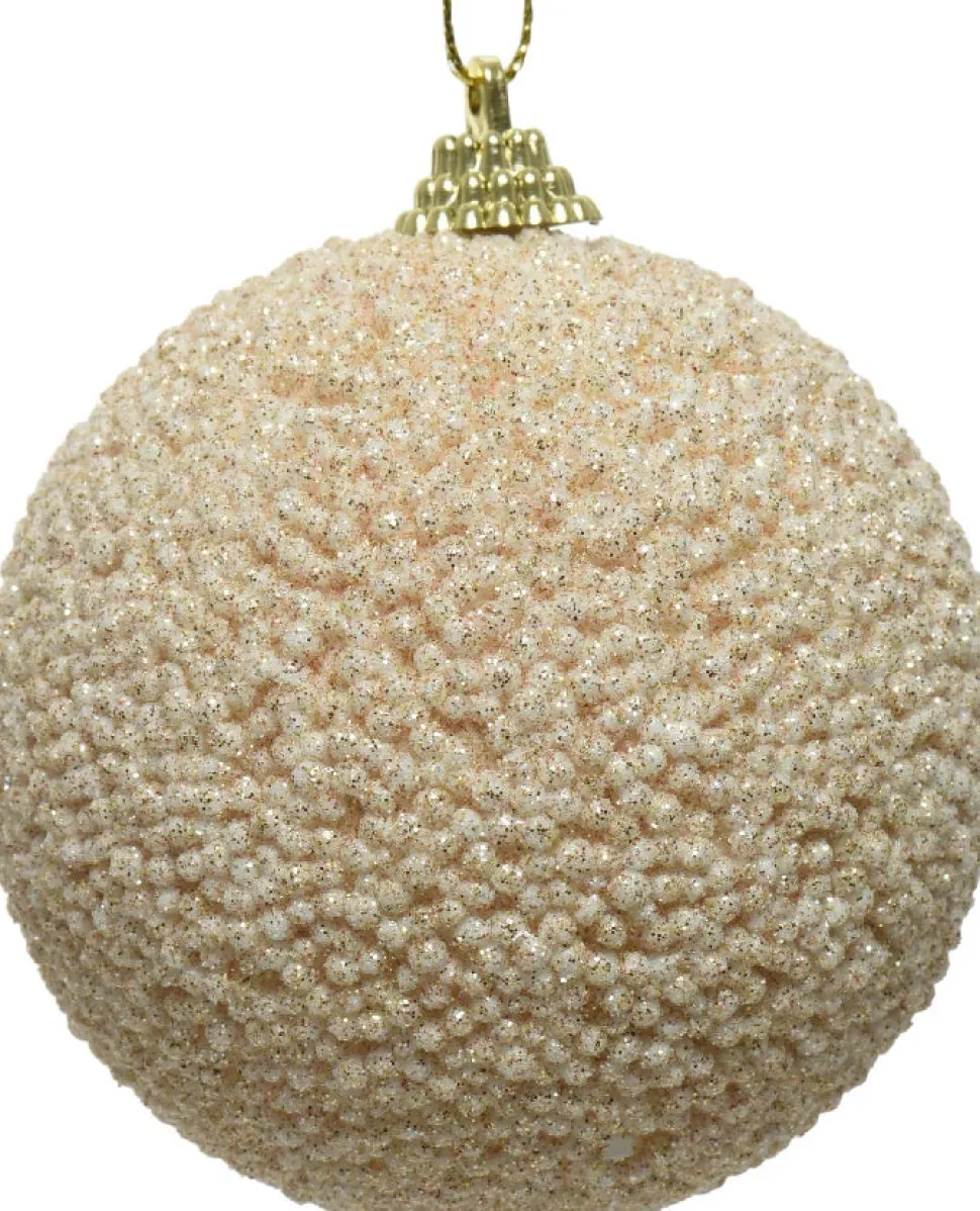 Decoris Weihnachtskugel creme D 8 cm