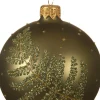 Decoris Weihnachtskugel grün D 8 cm
