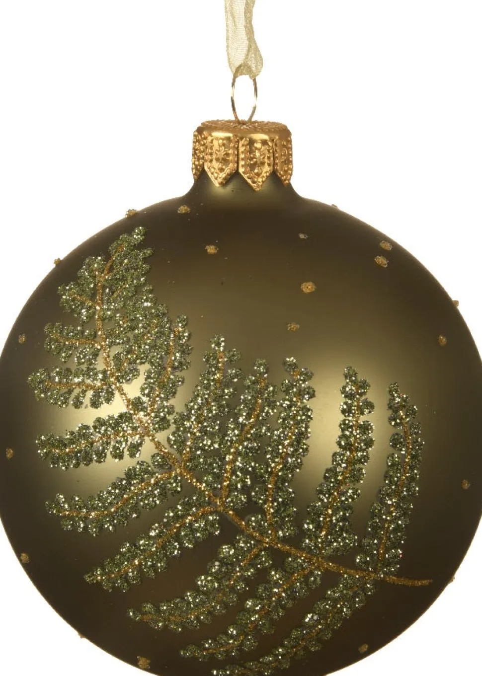 Decoris Weihnachtskugel grün D 8 cm