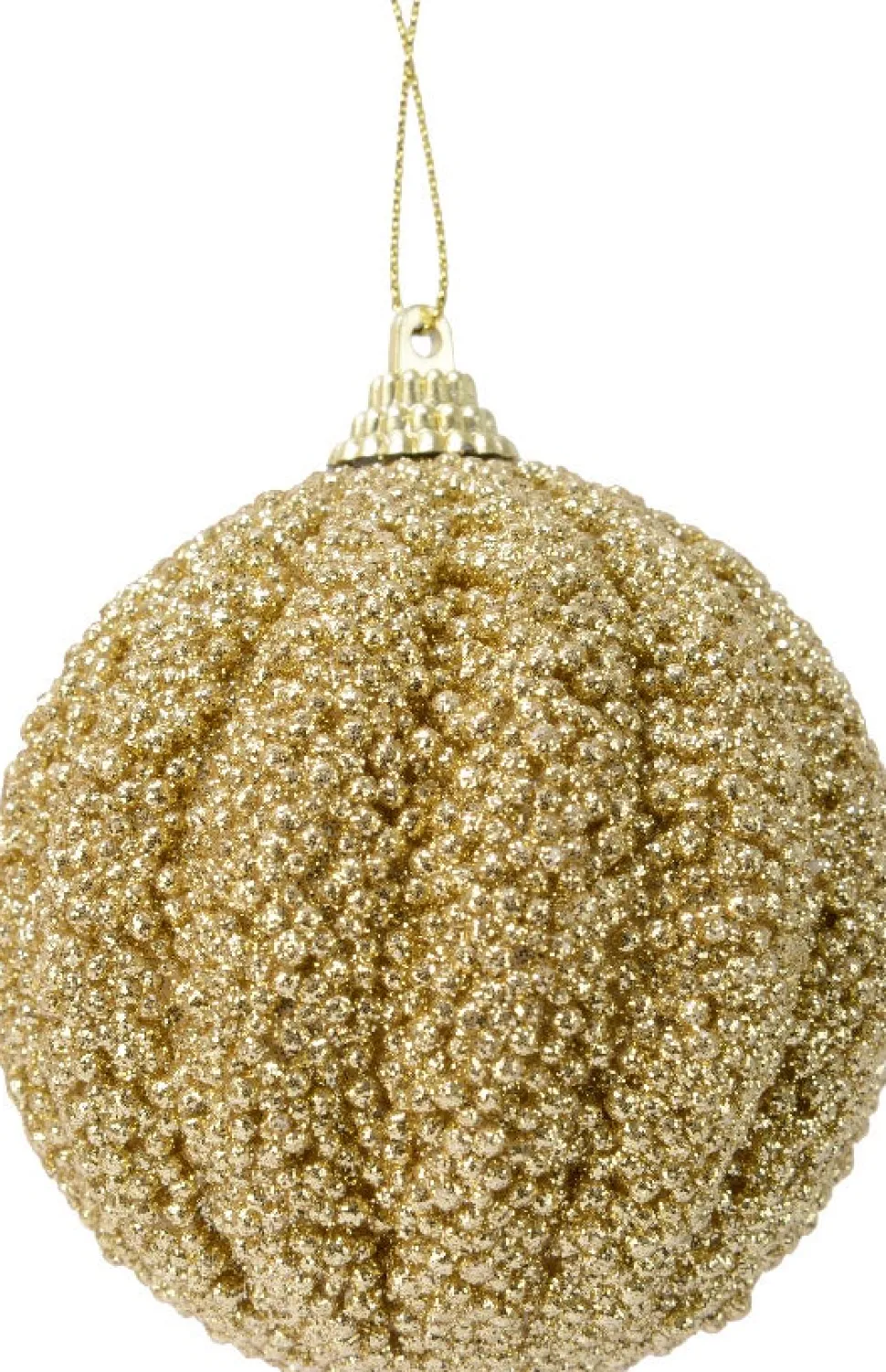 Decoris Weihnachtskugel hellgoud D 8 cm