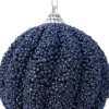 Decoris Weihnachtskugel nachtblau D 8 cm