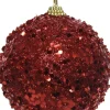 Decoris Weihnachtskugel rot D 8 cm