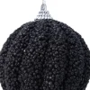 Decoris Weihnachtskugel schwarz D 8 cm