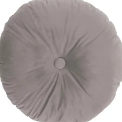 Dekokissen Button grau 45 x 45 x 10 cm