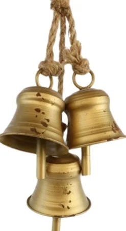 Dekoration Anhänger Glocke gold 15 x 8 x 40 cm