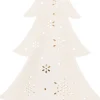 Deko-Weihnachtsbaum weiß mit 10 LEDs warmweiß H 41 cm