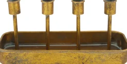 Dijk Natural Collections Kerzenständer Diego gold 28,5 x 12,5 x 13 cm