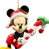 Disney Weihnachtsanhänger Micky Maus und Freunde Mickey mit Zuckerstange 6 x 4,5 x 9 cm
