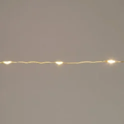 Drahtlichterkette gold 5 m mit 100 LEDs warmweiß