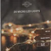 Drahtlichterkette Seil mit 20 LEDs warmweiß 1 m