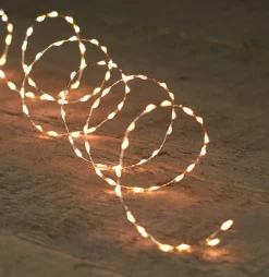 Drahtlichterkette silber 2 m mit 132 LEDs warmweiß