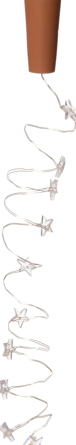 Drahtlichterkette Stern für Flasche mit 10 LEDs warmweiß 1 m