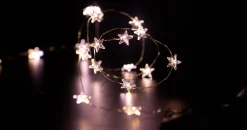 Drahtlichterkette Sterne silber 1 m LED warmweiß