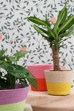 Duif Pflanzkorb Riley naturell / gelb D 19 H 16 cm