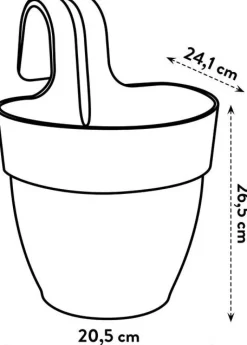 Elho Balkonkasten Vibia Easyhanger grün 20,5 x 24,1 x 26,5 cm