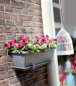 Elho Barcelona Balkonkastenhalter für Wand Metall anthrazit